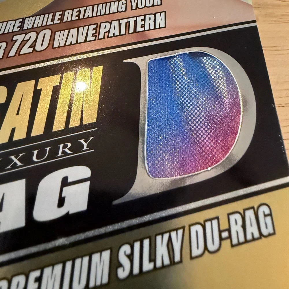 Silky Satin Durag - Rainbow Holographic Pattern, NWT - Picture 2 of 4